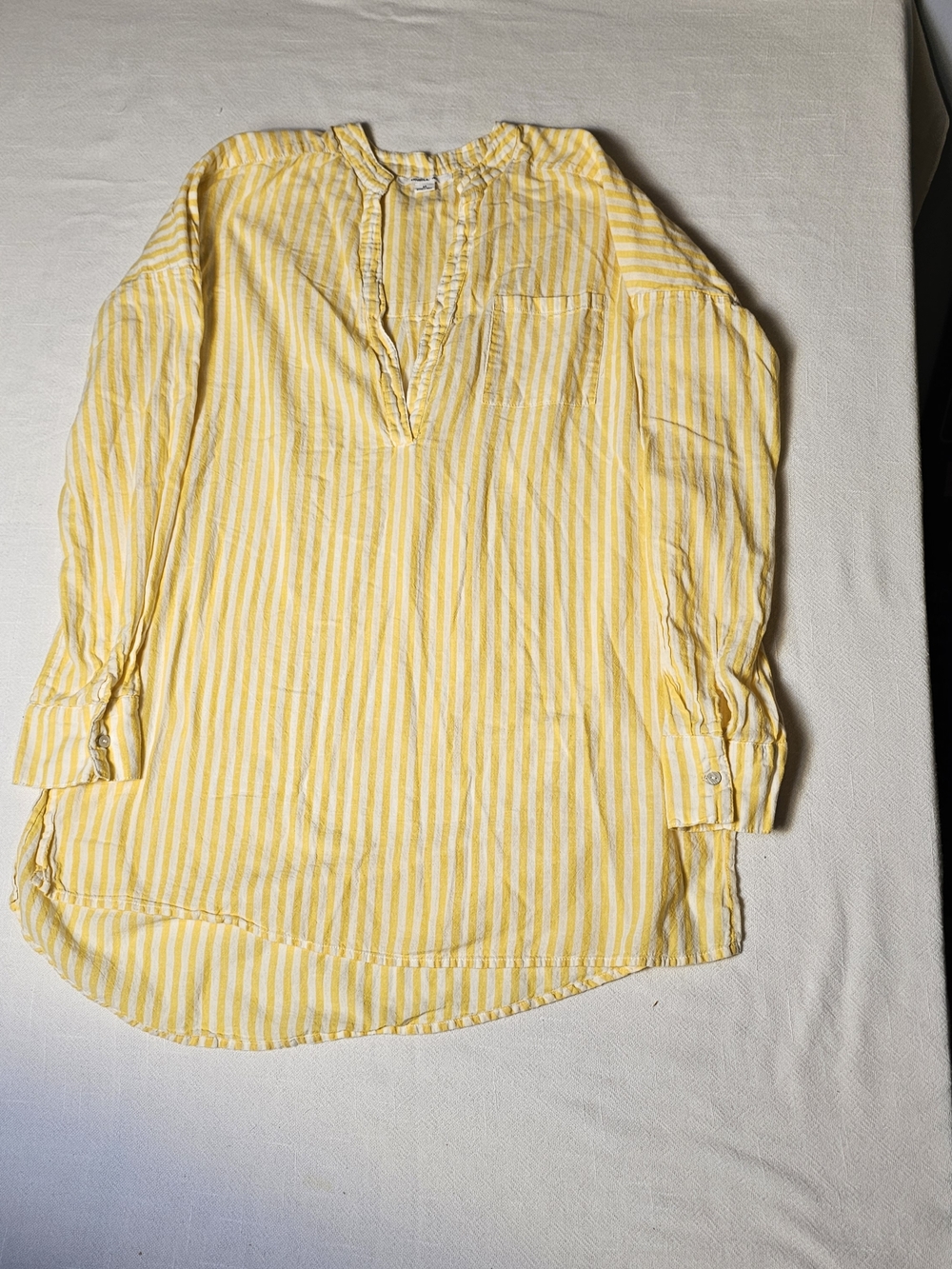 O'Neill Belizin Stripe Dress/Tunic Womens Size Medium Yellow